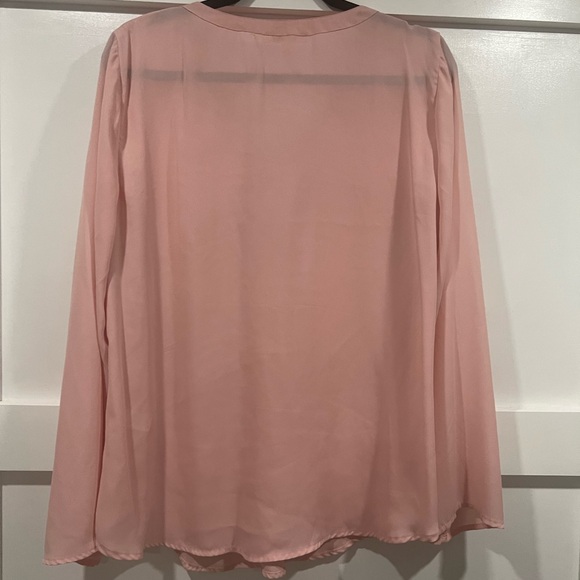 Spense tie front pink long sleeved top - Picture 3 of 4